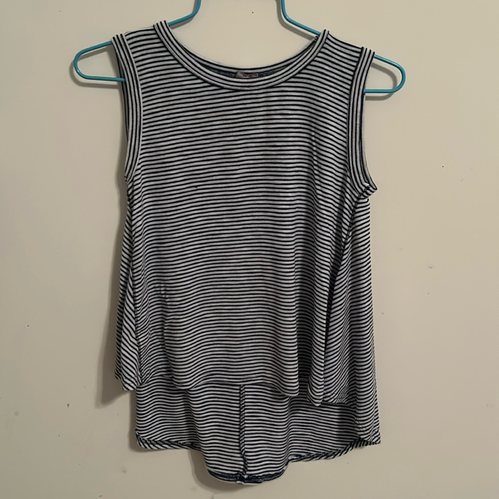 Girl’s L Navy Blue Striped Tank